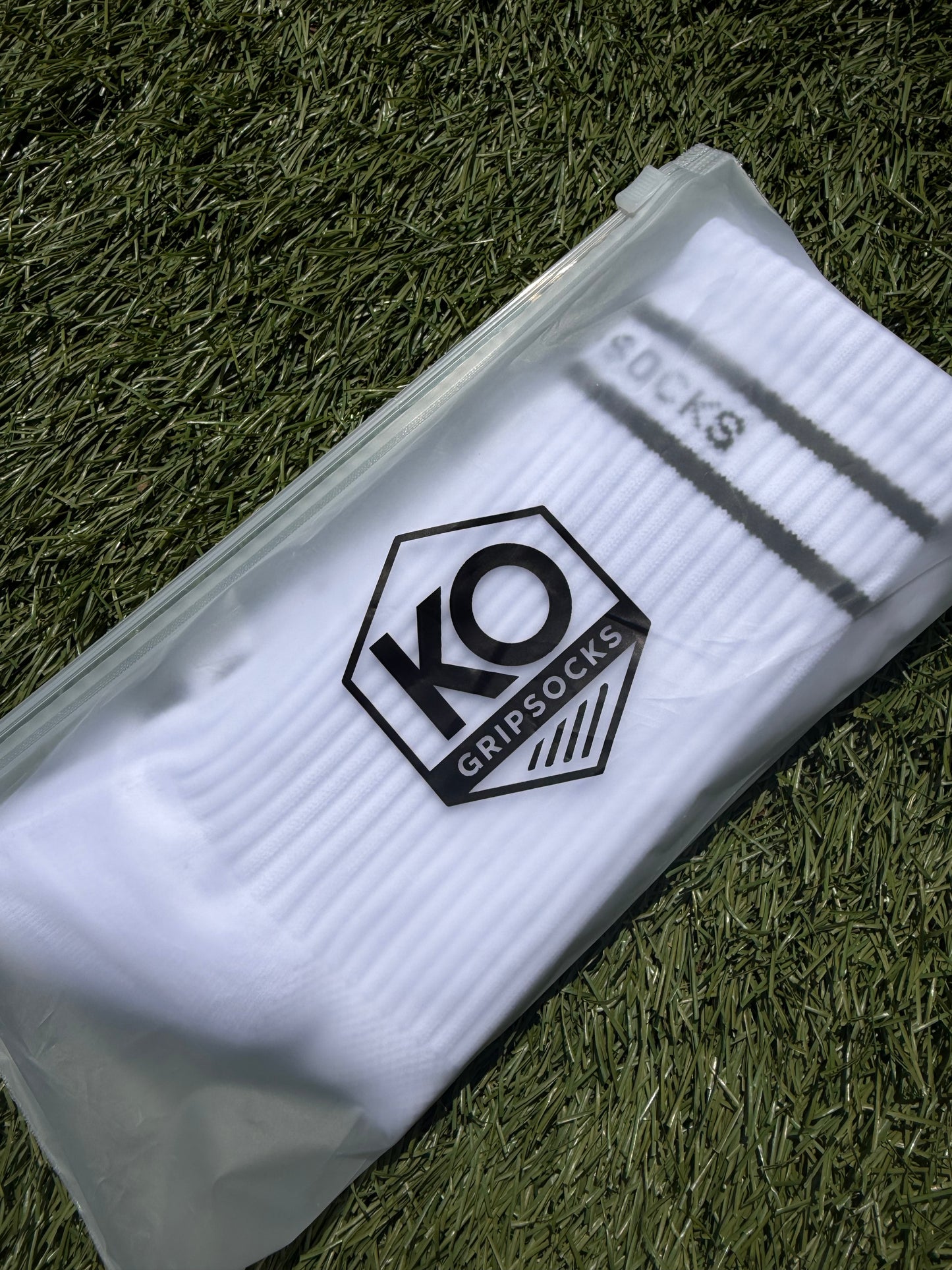 KOgripsocks V2 Wit Anti-Slip Gripsokken voor Voetbal, Fitness & Sport