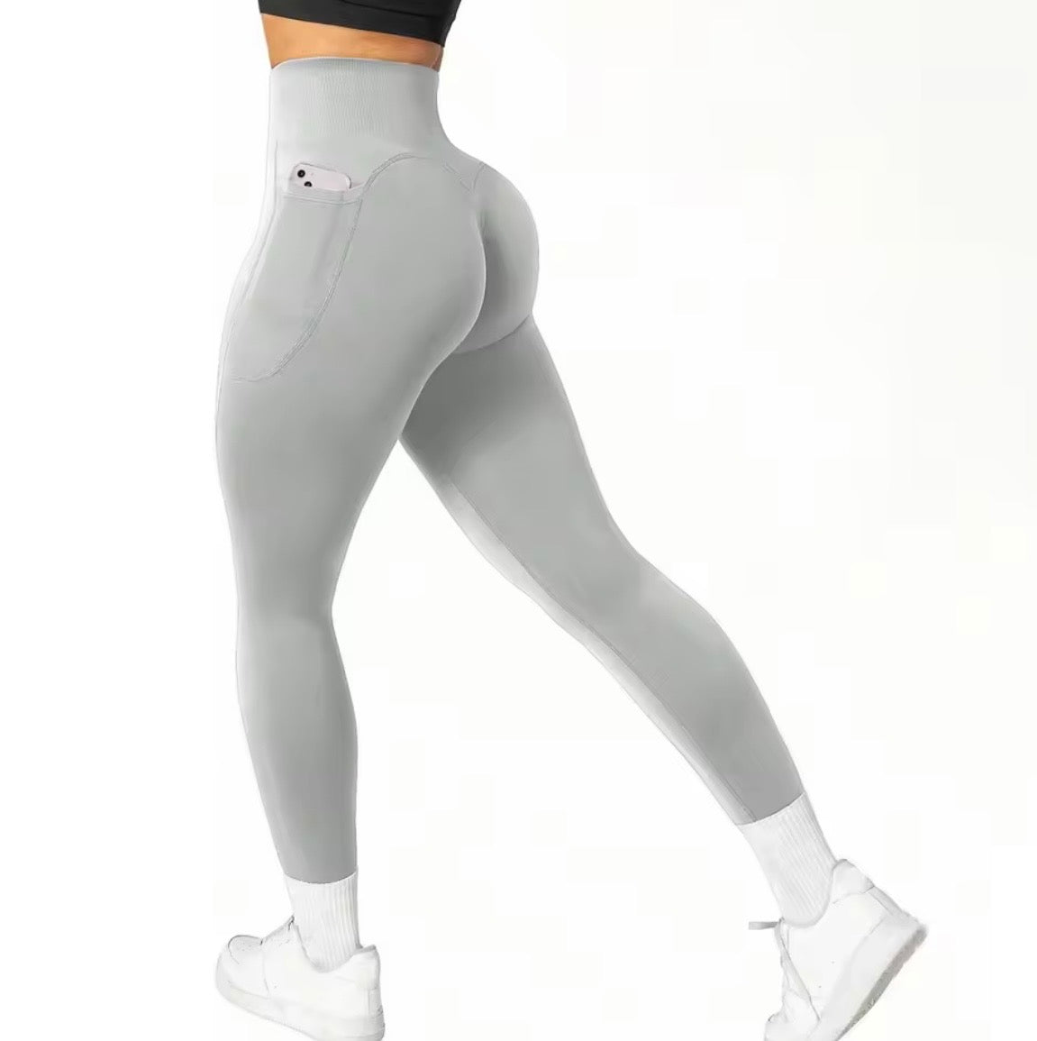 Everyday Seamless Leggings KO High-Waist Butt Lifting Sportlegging met Zak voor Gym, Yoga & Dagelijks Gebruik