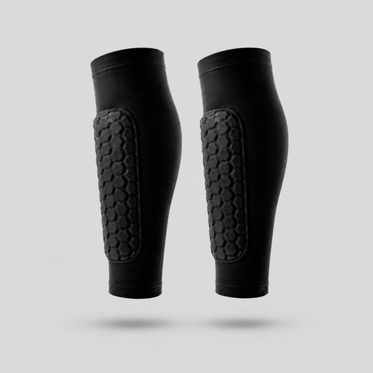 KO Premium Voetbal Scheenbeschermer Sleeves Honeycomb Bescherming & Anti-Slip | Zwart - KOgripsocks