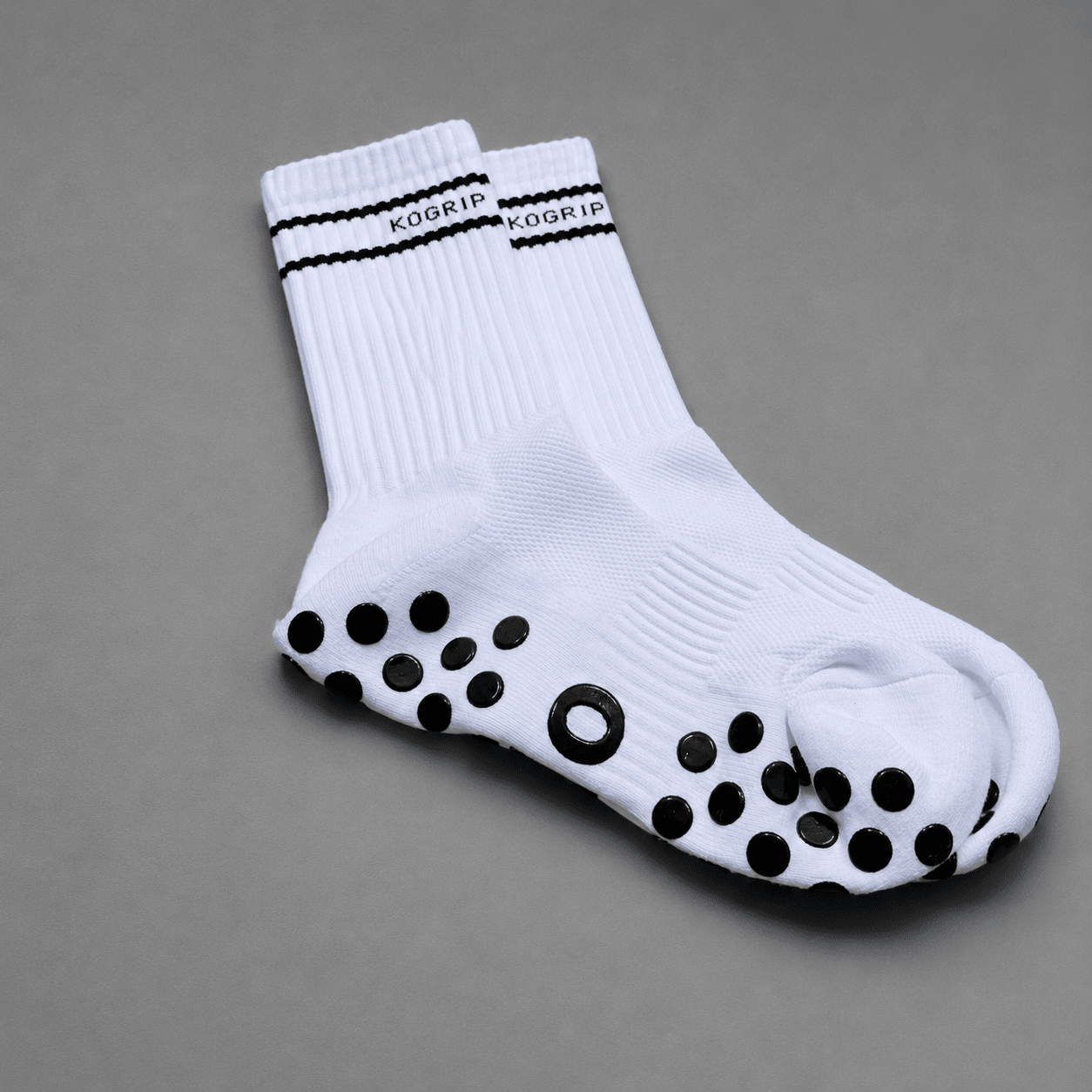 KOgripsocks V2 Wit Anti-Slip Gripsokken voor Voetbal, Fitness & Sport - KOgripsocks