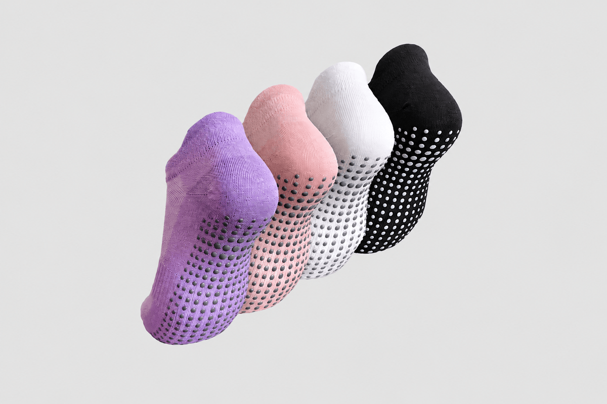 KOgripsocks Dames Yoga & Pilates Antislip Sokken 4 Paar - KOgripsocks