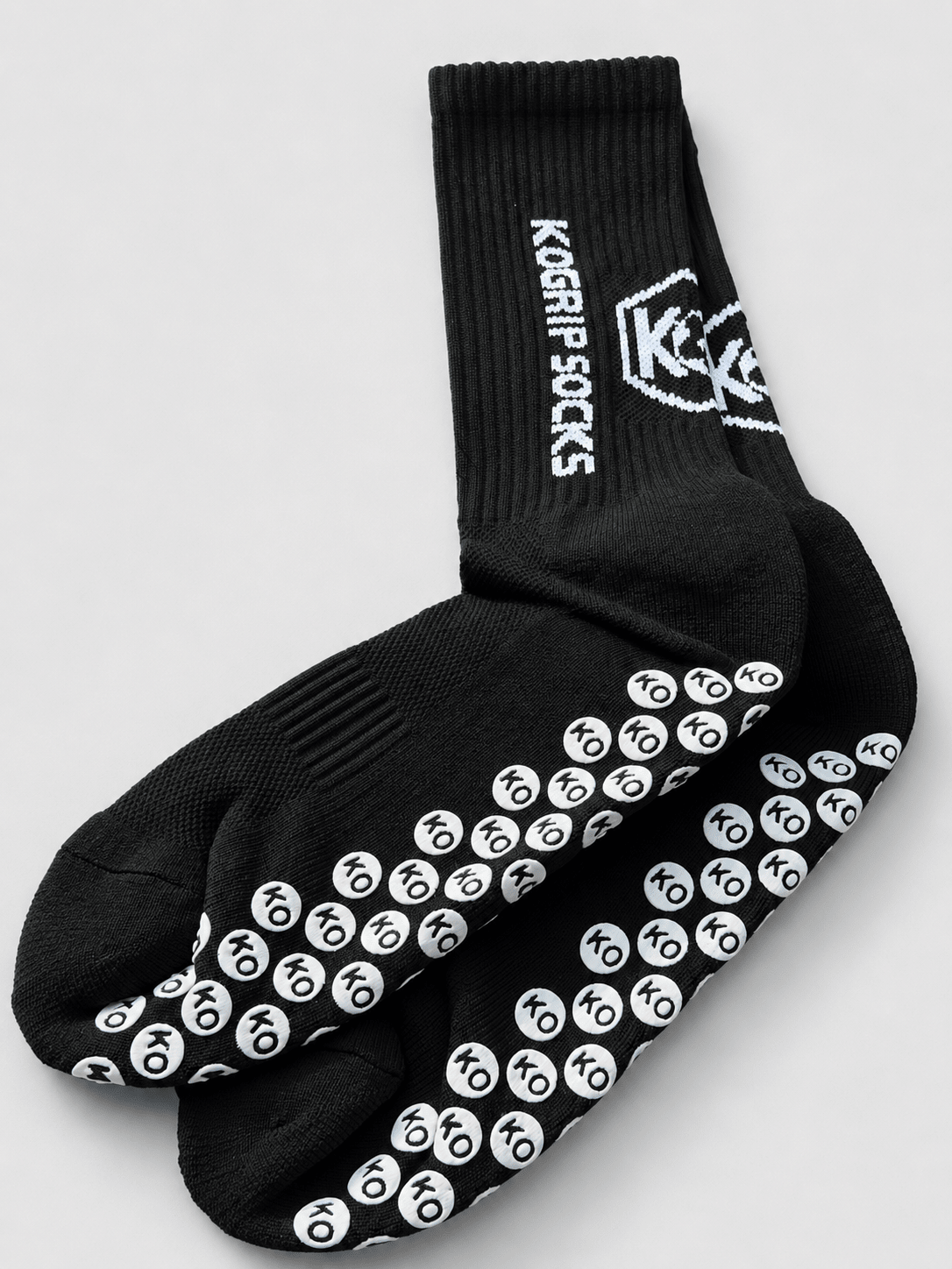 KOgripsocks Black Edition Anti-Slip Voetbalsokken Zwart | Grip & Stabiliteit - KOgripsocks