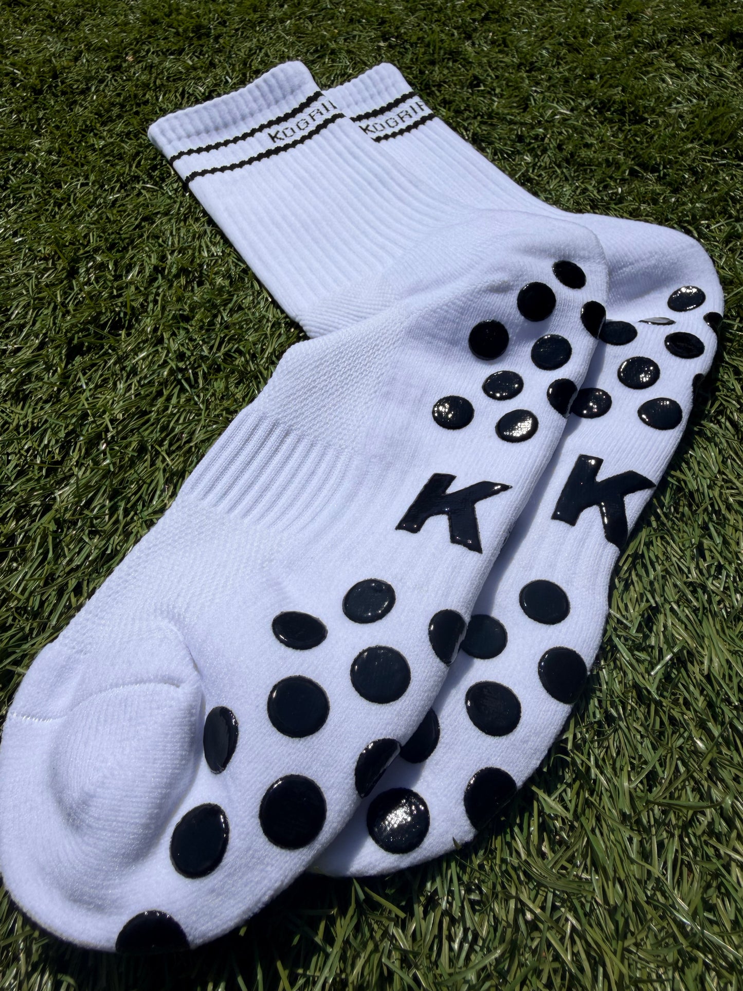 KOgripsocks V2 Wit Anti-Slip Gripsokken voor Voetbal, Fitness & Sport