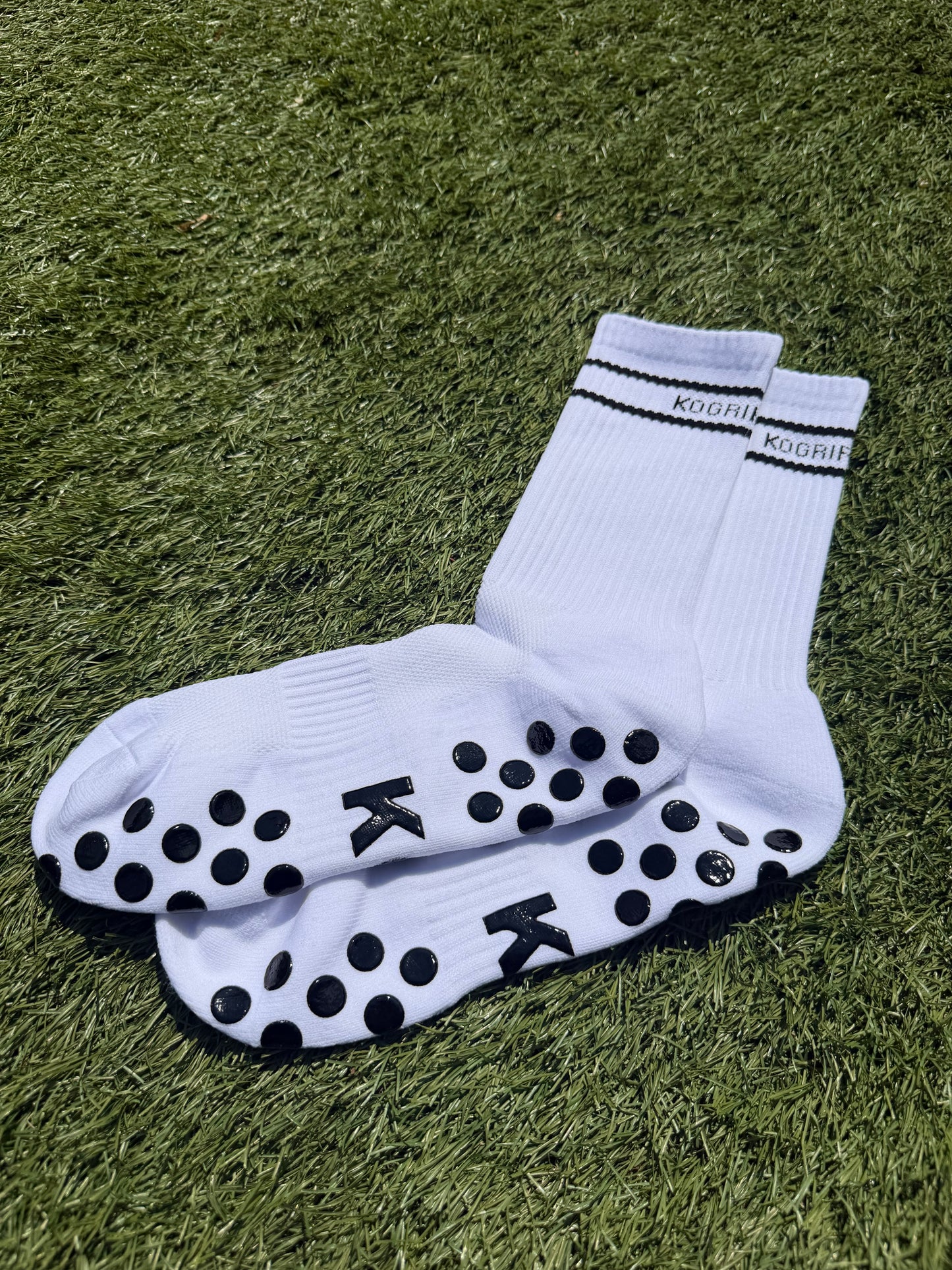 KOgripsocks V2 Wit Anti-Slip Gripsokken voor Voetbal, Fitness & Sport