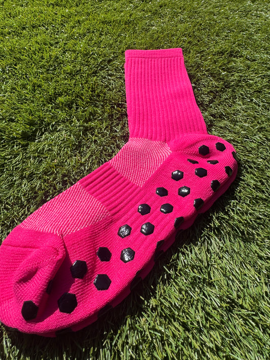 KOgripsocks Roze – Antislip Gripsokken voor Voetbal, Fitness & Hardlopen