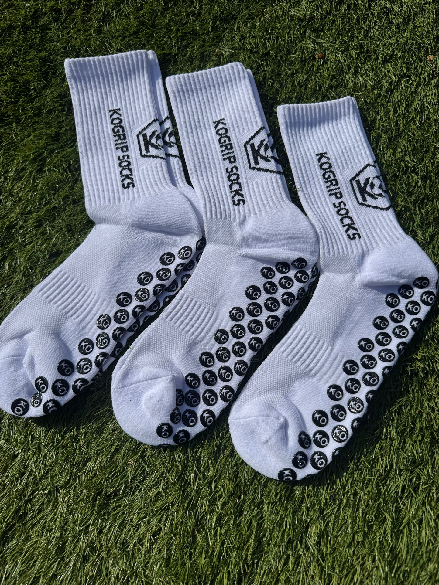 KOgripsocks Antislip Gripsokken 3 Paar Wit, Maximale Controle €33 - KOgripsocks