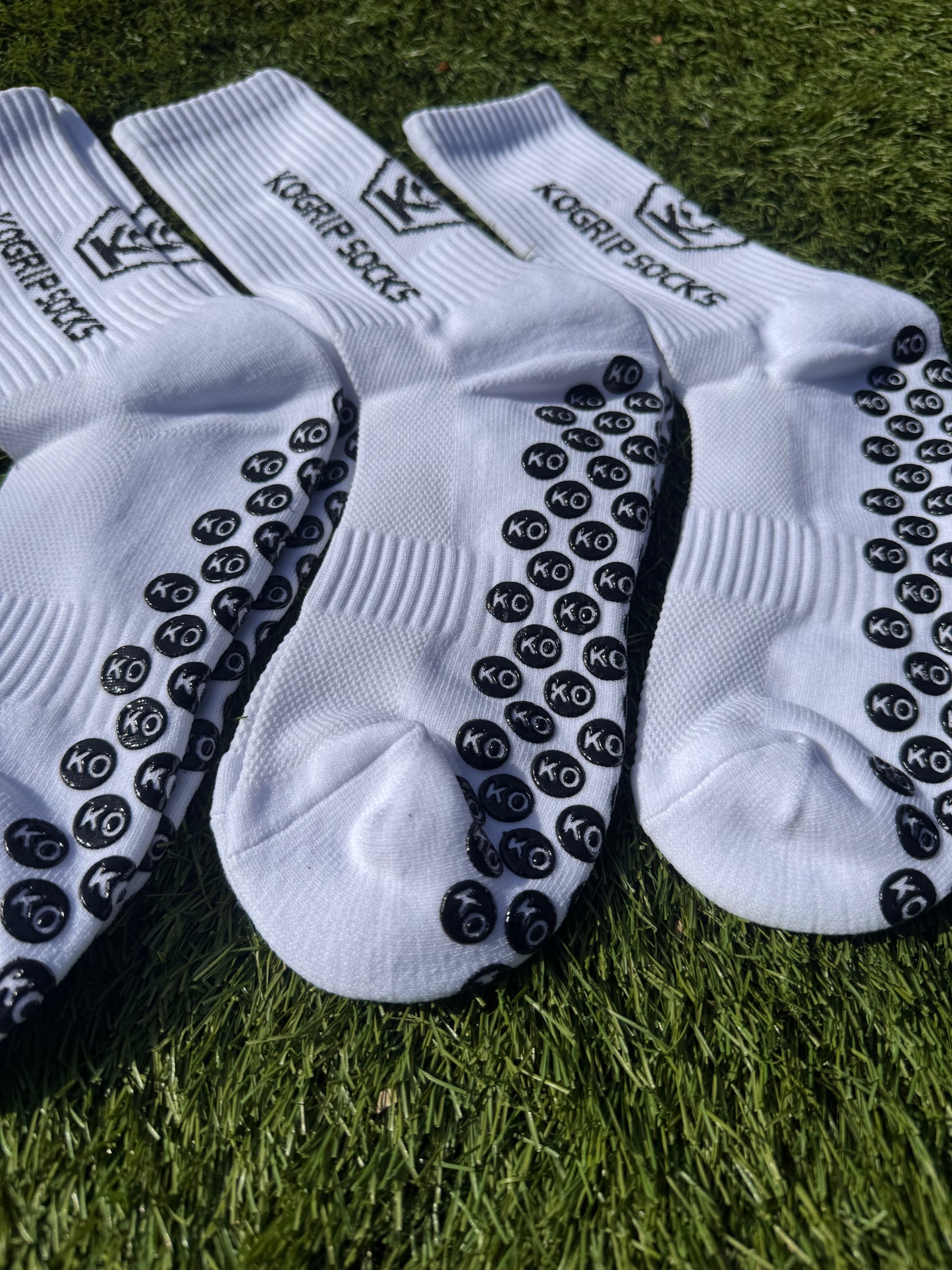KOgripsocks Antislip Gripsokken 3 Paar Wit, Maximale Controle €33 - KOgripsocks