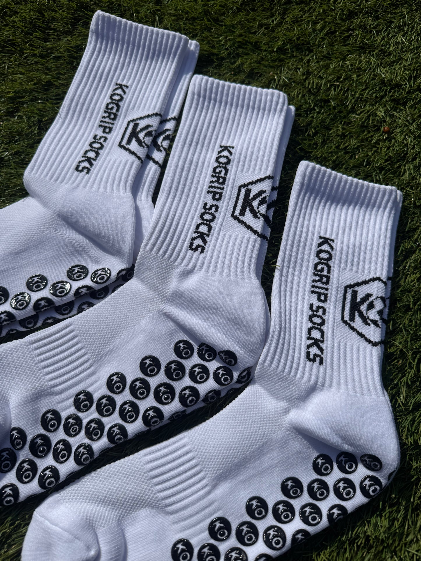 KOgripsocks Antislip Gripsokken 3 Paar Wit, Maximale Controle €33 - KOgripsocks
