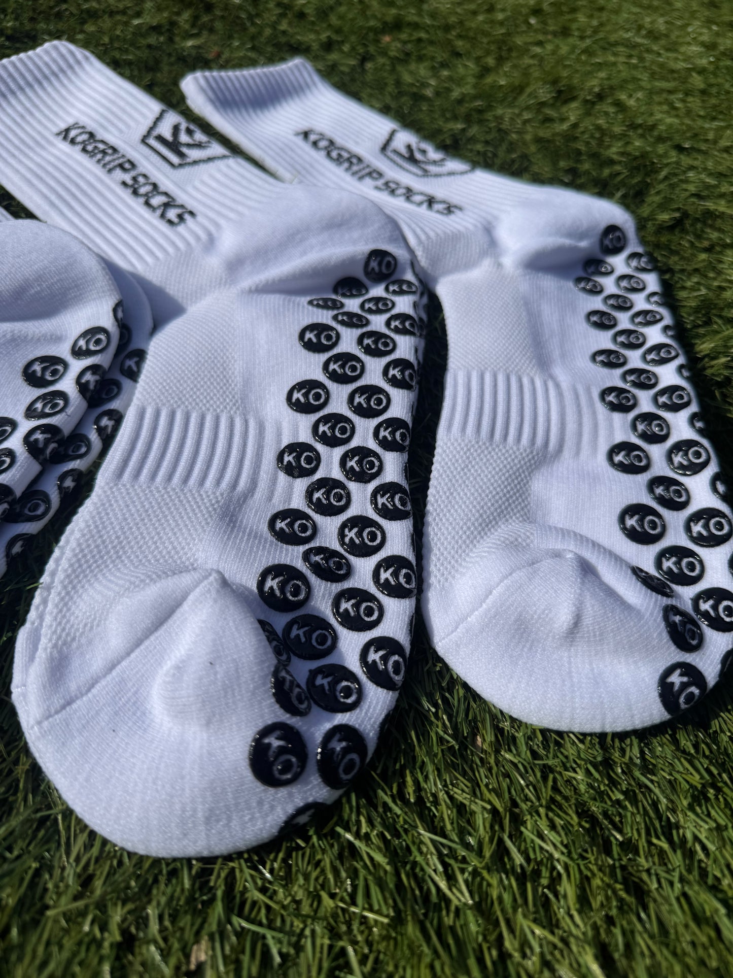 KOgripsocks Antislip Gripsokken 3 Paar Wit, Maximale Controle €33 - KOgripsocks
