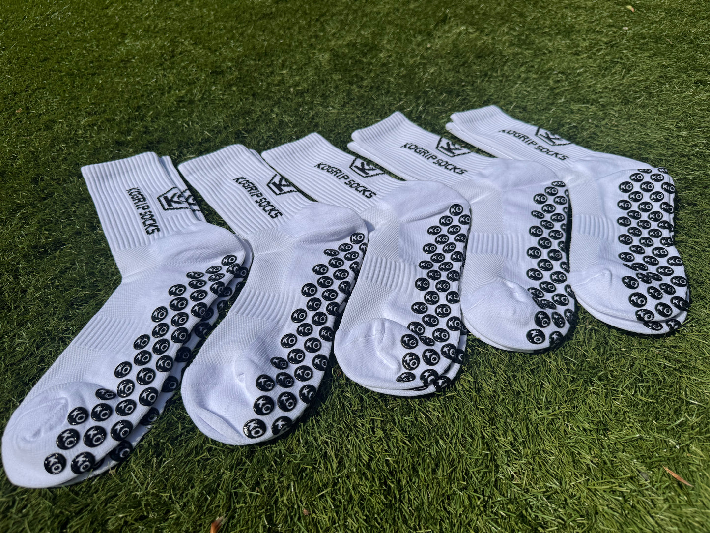 KOgripsocks 5-Pack Combideal Anti-Slip Sportsokken (Wit)